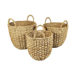 Handwoven storage baskets